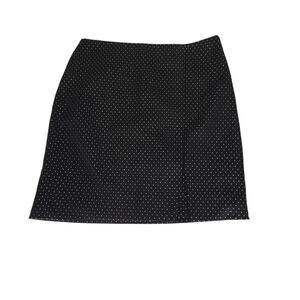 Ann Taylor women's skirt black gold detail Size 4P office, work wear, goth